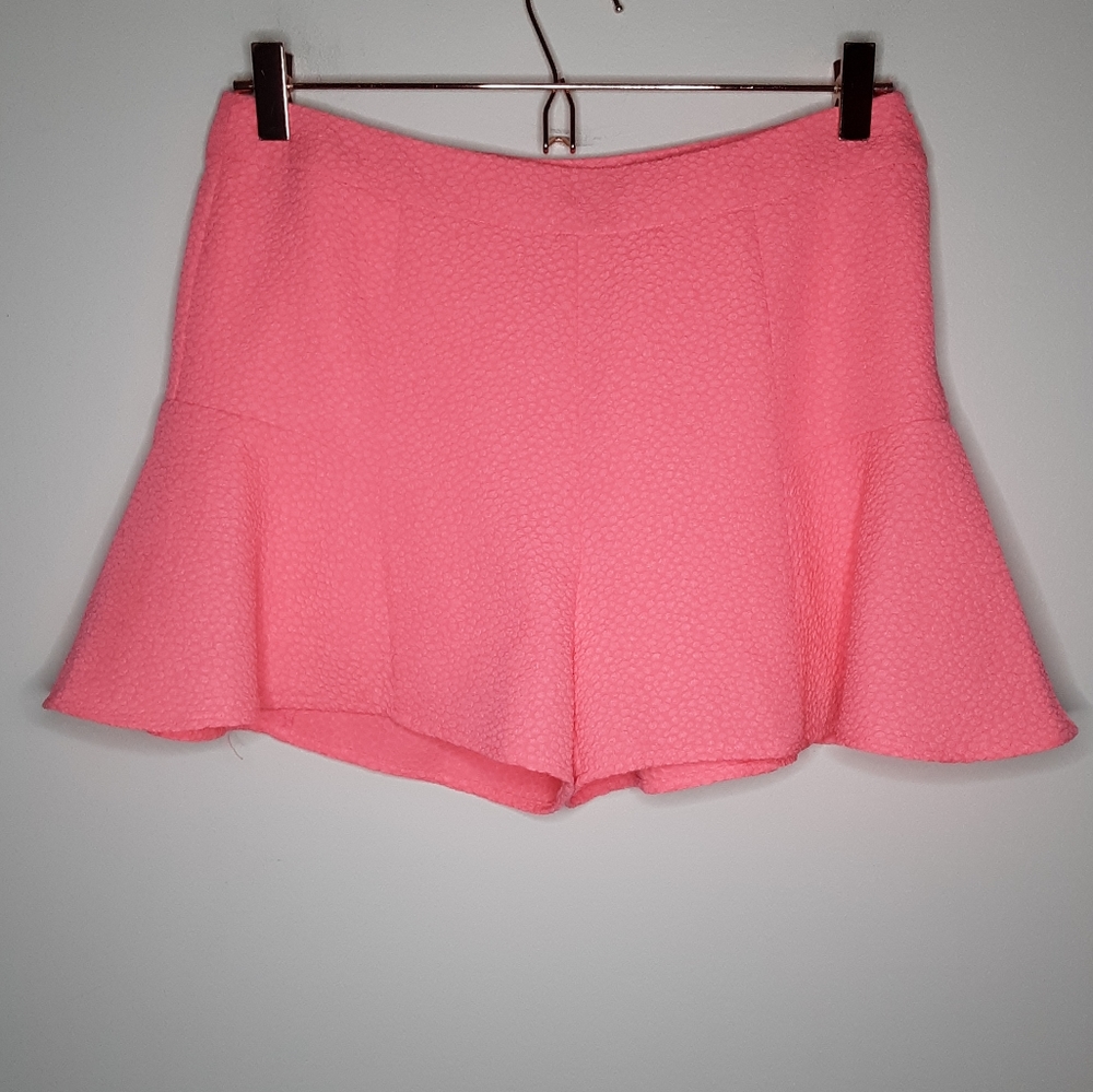 Line & Dot High Rise Flare Shorts - Picture 2 of 8